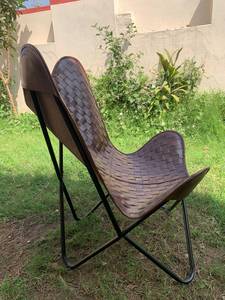 Handmade Vintage Leather Butterfly Chair Premium Quality Comfortable Folding Decorative <b>Seat</b> for <b>Garden</b> Supplies - Product Image 5