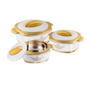 Ensemble de casseroles de qualité standard en acier inoxydable, compatible lave-vaisselle, 3 pièces avec couvercles, à prix nominal - Product Image 1