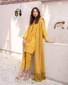 Venta caliente 2021 modelo algodón Kurta Salwar Kameez hermoso vestido indio brillante Venta caliente traje de césped con Lengha 125 - Product Image 2