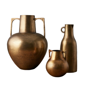 แจกันดอกไม้โลหะสำหรับตกแต่งห้องรับแขกและห้องนอนแจกันอลูมิเนียมสีทองดีไซน์ล่าสุด - Product Image 1