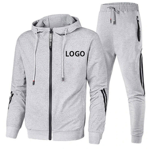 Vente en gros 100% coton Ensemble de survêtements pour hommes Logo personnalisé Marque privée Hoodies Jogging Costumes 2 pièces Vêtements de sport d'hiver - Product Image 4