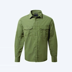เสื้อเชิ้ตผู้ชายผ้าฝ้าย 100% ป้องกันริ้วรอย แขนยาว ทรงปกติ สวมใส่สบายๆ หรือทำงานได้ คอปก แบรนด์ Ronpex - Product Image 4