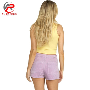Pantalones cortos de verano clásicos para hombre personalizados, con cordón en la cintura, bolsillos laterales, pantalones cortos de pana de algodón vintage - Product Image 5