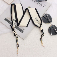 Chaînes de lunettes en ruban de soie, Boho acrylique lunettes de soleil porte-lanière masque sangle collier bijoux