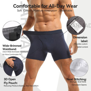 <span class=keywords><strong>Boxer</strong></span> e Slip in Cotone di Lusso per Uomo - Intimo Traspirante a Vita Media con Logo Personalizzato e Design Stampato - Product Image 2