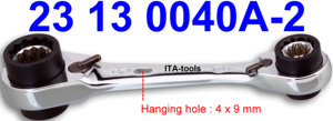 Llave de Trinquete Reversible 8 en 1 de 90T, Tipo Corto, Doble Extremo, Métrica, Orificio de 4x9mm, para Bricolaje, ODM OEM - Product Image 3