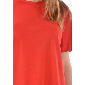 Camiseta personalizada superventas en Europa y América verano camiseta en blanco logotipo personalizado etiqueta impresión moda cuello camisetas de mujer - Product Image 2