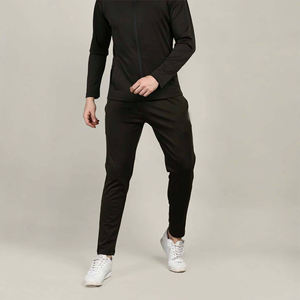Mens <b>Black</b> Zip Up Tracksuit Set Sportswear Training Outfit <b>Long</b> <b>Sleeve</b> <b>Top</b> And Pants Athletic Gym Jogging Suit - Product Image 6