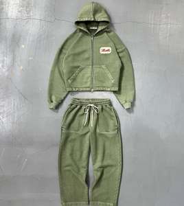 Conjunto Deportivo Informal, Grueso, Transpirable y Ecológico para Invierno, con Lavado Ácido, Logotipo Personalizado y Precio al por Mayor - Product Image 6
