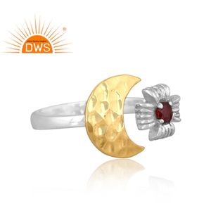 Anillo ajustable de piedras preciosas de granate Natural de plata de ley más vendido, joyería personalizada para mujer, regalo para ella - Product Image 3