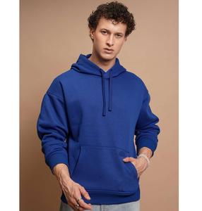 Fabrication en gros de sweats à capuche surdimensionnés pour hommes, coton mélangé 350 g/m², impression numérique, doublure en polaire pour l'hiver - Product Image 6