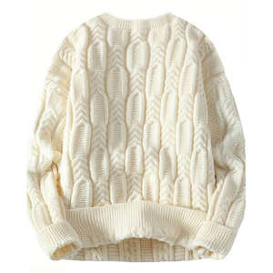 2026 Collection nouvelle mode col rond hiver Design personnalisé respirant laine/cachemire avant Anti-boulochage pull pull hommes - Product Image 2