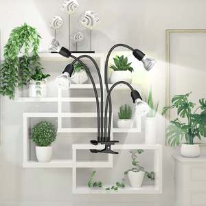 2026 Hot Selling 40W Adjustable 4-Head Clip-On Led Grow <b>Light</b> With Timer Waterproof For Indoor Plant Growing High Ppf - Product Image 2
