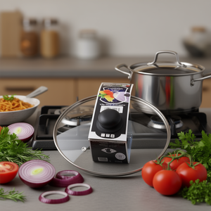 Tapa de Vidrio Transparente Cromada 420 de 22 cm para Sartenes Metrosomma, para Cocinar y Servir - Product Image 3