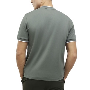 T-Shirt Unisex Slim Fit Heavyweight High Quality Material Ribs <b>Arms</b> Comfortable Design Screen Print Logo Blank Summer T-Shirt - Product Image 3