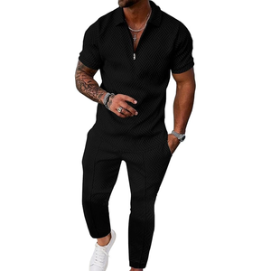 Casual Mens Summer Two Piece Tracksuits Set Athletic Sweat Suit Jogging Suits Sets Short Sleeve Outfits Latest Style on <b>Sale</b> - Product Image 1