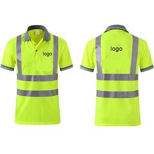Camiseta de Trabajo de Seguridad Reflectante de Poliéster con Visibilidad, 100% Algodón, Logotipo Personalizado Impreso, Patrón Sólido, Manga Larga y Corta - Product Image 1