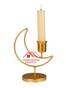 Acabado negro para Decoración de mesa y decoración de mesa de cena Diseño elevado Diseño de luna creciente portavelas de luz t - Product Image 2