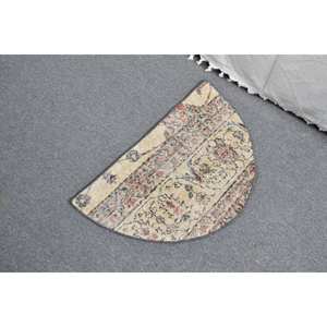 Alfombra clásica de lana turca de estilo Kilim de 2,5x1,5 pies, alfombra con patrón abstracto para pasillo, Alfombra de látex de 10mm de espesor para habitación - Product Image 4