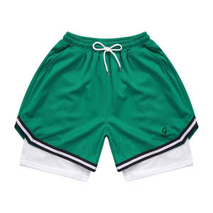 Short de basket-ball à taille élastique et avec cordon de serrage pour hommes Short de sport de course à pied de couleur personnalisée pour adultes - Product Image 1