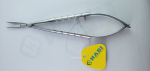 Habi Industries กรรไกรไมโครแบบตรงโค้ง/castroviejo กรรไกรผ่าตัดขนาดจิ๋วพร้อมปลายแหลมแบบแมนนวล - Product Image 4