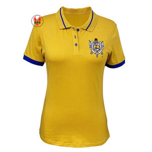 Camisas Polo Bordadas con Letras Griegas para Mujer de la Hermandad Sigma Gamma Rho |   Camiseta de Algodón Personalizada con Bordado de la Hermandad SGR para Mujer - Product Image 4