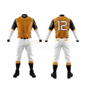 ชุดกีฬาแบบกระดุมเต็มชุดเสื้อเจอร์ซีย์ทีมชุดเล่นเบสบอลออกแบบได้ตามต้องการจากโรงงาน - Product Image 5