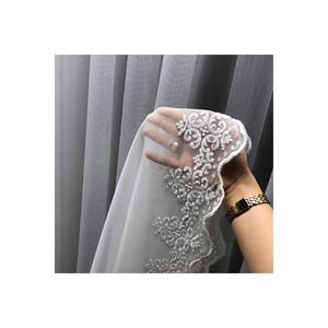 Tenda in Tulle densamente pieghettata senza rughe ricamata gonna da pavimento senza ferro