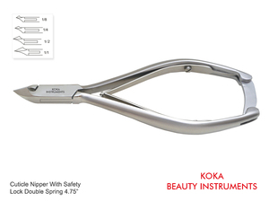 Pinza para cutículas Mango estándar Resorte doble Tamaño 4 pulgadas por Koka International - Product Image 5
