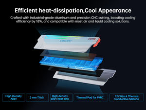 Mémoire RAM OSCOO DDR5 RGB Memoria 8 Go 16 Go 32 Go 4800 MHz 52000 MGZ 5600 MHz 6000 MHz DDR pour ordinateur de jeu de bureau - Product Image 6