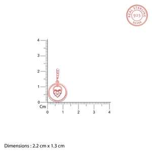 จี้วงกลมแห่งความรักสีโรสโกลด์ทันสมัยพร้อมโซ่สแตนเลสและเครื่องประดับทองเหลืองฝังเพชรและไข่มุกชุบทอง - Product Image 2