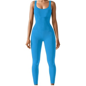 Vêtements de sport d'entraînement Push up Yoga Body Suit Filles Serré Spandex Nylon Leggings Soutien-Gorge Ensemble Respirant Sexy Running Yoga Vêtements - Product Image 1