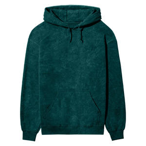 Nueva llegada 2025 Streetwear Sudadera con capucha de algodón Sun Faded Acid Wash Hoodie French Terry Blank Cropped Zip up Boxy Hoodie para hombres - Product Image 1