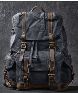 Waxed Canvas <b>Backpack</b> Handmade Rucksack School Men's <b>Laptop</b> Large Travel Christmas Dad Birthday Gifts LCB-0016 - Product Image 4