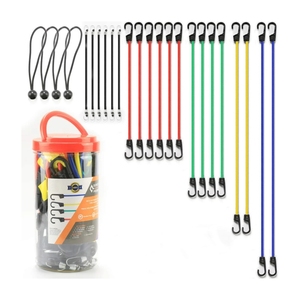 24Pcs Đa-Màu Bungee Dây Móc Loại Jar Set Với Tán Quan hệ Nhựa Tráng Móc Kim Loại - Product Image 1