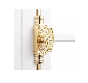 Serrure à crémone en laiton de conception antique avec le meilleur travail fini en or utilisé dans la maison villa de luxe avec le dernier design à excellent prix - Product Image 5