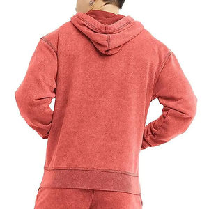 Nouveauté : Sweat à capuche pour homme, hiver, délavé à l'acide, 100% coton biologique, imprimé tête de mort, imperméable, écologique, lourd, pull-over 2026 - Product Image 6