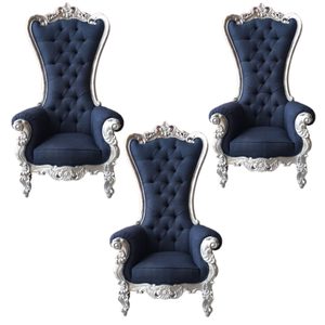 Majestic Throne Chair Silla de trono con marco de madera de lujo para novia y novio Hotel y restaurante Muebles de lujo - Product Image 5