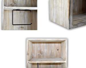 Wall Mount Toilet Paper Holder Decorative Tissue Paper Roll Dispenser Floating <b>Shelf</b> Recessed Cubby Box <b>Bracket</b> Cabinet - Product Image 6