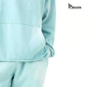 Nouveautés - Vente en gros de survêtements imprimés d'hiver |   Jogger surdimensionné brodé effet délavé 100% coton molletonné coupe classique - Product Image 5