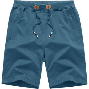 Short en éponge de coton pour hommes de haute qualité Logo personnalisé Design Noir décontracté Uni avec motif solide-Vente en gros - Product Image 1