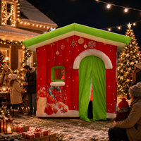 Tente de fête de Noël gonflable sur mesure de différentes tailles en tissu Oxford avec impression couleur intégrale