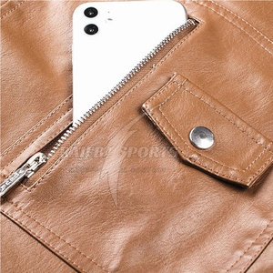 Veste en cuir de vache pour homme, collection hiver 2025, grande taille, logo frontal, style vintage, respirante, écologique, coupe-vent, directement de l'usine - Product Image 3
