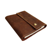 Cuaderno de cuero de tamaño A4 con logotipo personalizado, cuadernos de estilo impreso personalizados con cubierta de chaqueta de encuadernación de libros para regalo