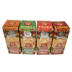 Granos de café Arábica molidos de comadreja dorada Premium tostado medio 350g en caja Kraft sabor neutro de Vietnam - Product Image 6