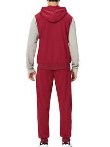 Ensemble de survêtements d'hiver en polaire personnalisés unisexe avec quantité minimale de commande bas et ensemble de pantalons de survêtement à capuche en vente de gros - Product Image 2