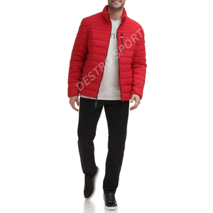 Veste matelassée pour homme OEM de haute qualité, couleurs et tailles personnalisées, rembourrage en coton respirant, fermeture éclair, col montant, style décontracté long - Product Image 1