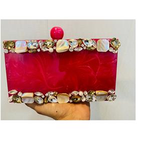 Pochette de type personnalisé en résine artisanale indienne pour femme - Product Image 1