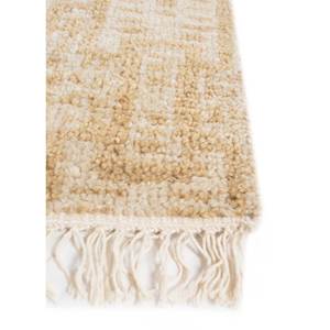 Alfombra de Lana Anudada a Mano Erbe AKWL-1461, Color Marfil, Diseño Abstracto Rectangular, para Hogar, Auto, Sala de Estar, Pasillo, Entrada - Product Image 4