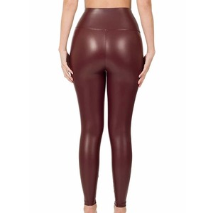 High Quality Winter Seamless Leather <b>Leggings</b> for Women Black <b>Thick</b> Knitted Pants with High Waist Casual Style - Product Image 6